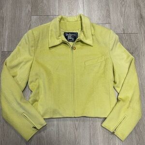 Vintage Burberry Women's Light Yellow  Jacket
